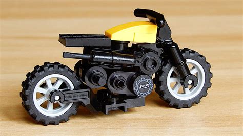 How to Build Lego Scrambler Motorcycle (MOC - 4K) | Micro lego, Lego ...