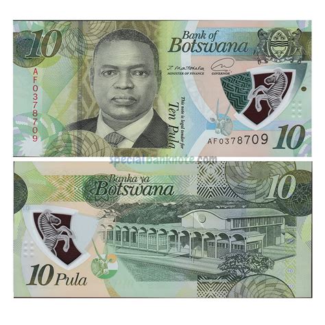 Botswana 10 Pula Polymer Banknote, 2020, UNC - Special Minds Store