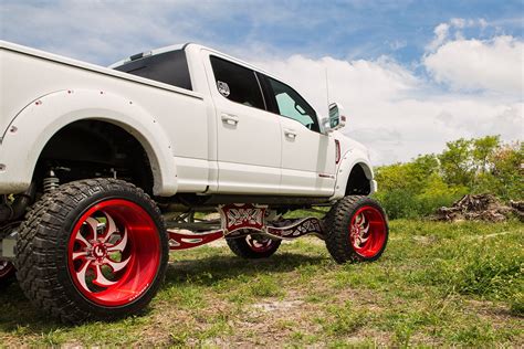 Extravagant Custom White Lifted Ford F-250 Super Duty on Unique Rims ...