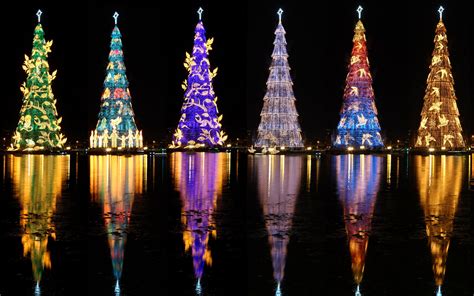 Fondos de Pantalla 1920x1200 Brasil Rodrigo de Freitas Lagoon Río de Janeiro Árbol de Navidad ...