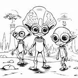 Cute aliens coloring Pages For adults 27844557 Vector Art At Vecteezy sketch template