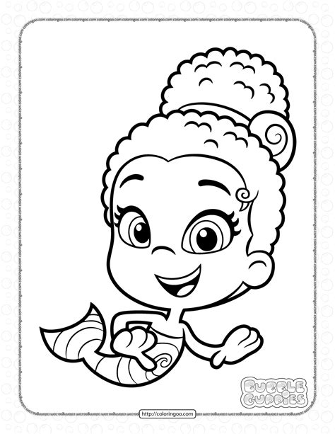 Bubble Guppies Zooli Coloring Pages