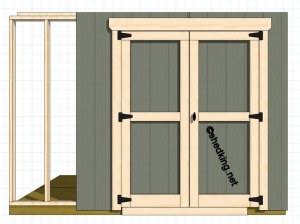 Prehung Storage Exterior Double Doors - Sunnyclan