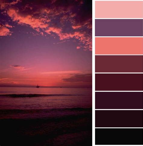 From Dusk | Sunset color palette, Red colour palette, Color palette design