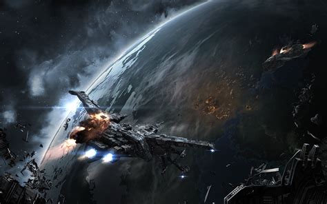 Sci Fi Space Battle Wallpaper