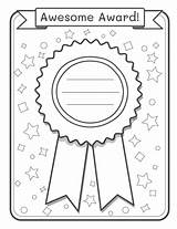 Award Ribbon Printable sketch template