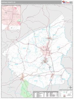 Hopkins County, KY Zip Code Map (Premium Style)