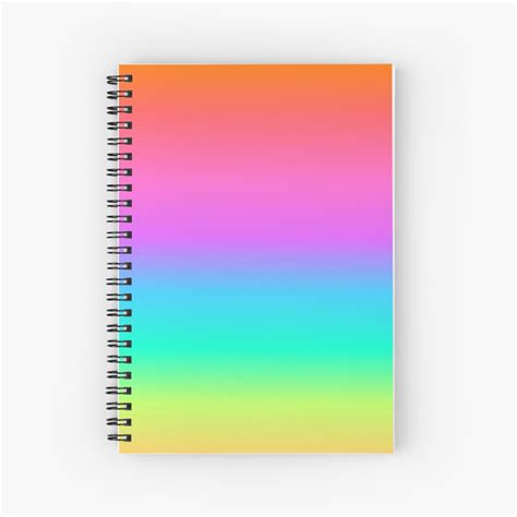 "Pastel Rainbow Gradient" Spiral Notebook by julieerindesign | Redbubble