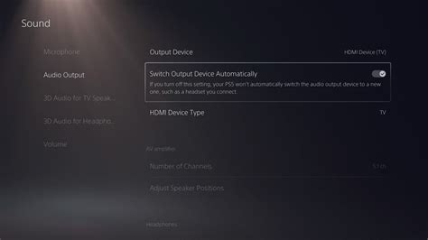 How to manually and automatically change the audio output device on PS5