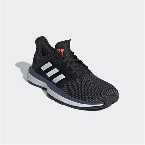 Adidas Kids SoleCourt XJ Tennis Shoes - Black - Tennisnuts.com