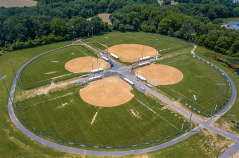 Aerial View of Baseball Field Stock Photo - Image of outdoor, ball ...