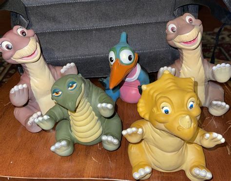 5 Vintage Land Before Time Pizza Hut Dinosaur Hand Puppets Cera Little ...