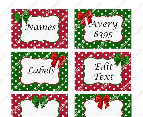 Holiday Name Tag Templates