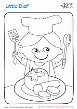 Little Chef Coloring Page Free Printable Worksheet For Kids sketch template
