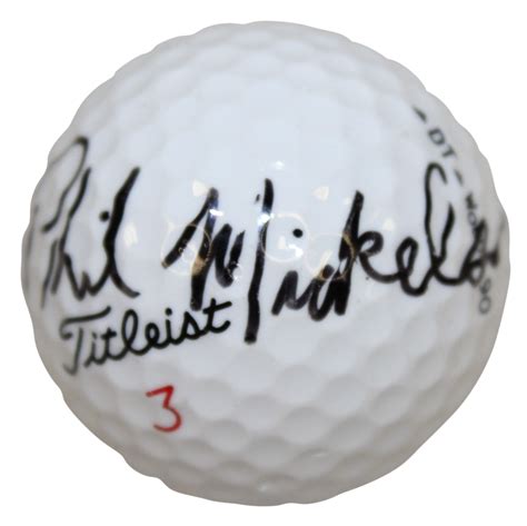 Lot Detail - Phil Mickelson Signed Titleist 3 Logo Golf Ball - Rare ...