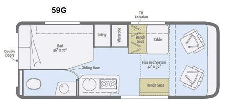 Winnebago Travato 59G Floor Plan - floorplans.click