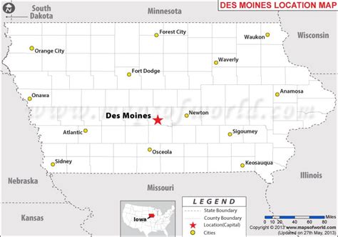 Map Des Moines Iowa