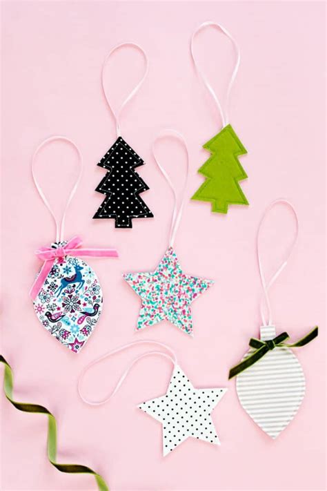 Fabric Christmas Tree Ornaments - Free Pattern - see kate sew