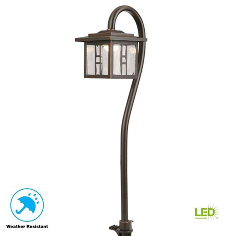 Hampton Bay Low-Voltage 10-Watt Equivalent Oil-Rubbed Bronze Outdoor ...