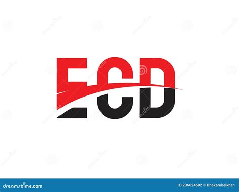 ECD Letter Initial Logo Design Vector Illustration Stock Vector - Illustration of shape, swoosh ...