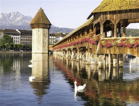 Flower Bridge in Lucerne Switzerland Photograph by Nian Chen | Fine Art ...