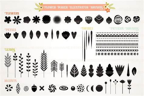 Flower Creator Illustrator Brush Set – Mels Brushes