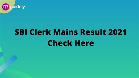 SBI Clerk Mains Result 2021 | Direct link to Check Merit List