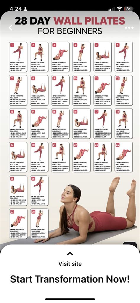 28 Day Wall Pilates Challenge for Beginners