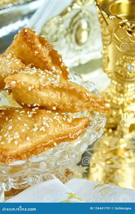 Sweet Arabic Algerian Samsa Samosa Stock Image - Image of culture ...