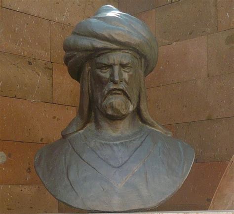 A modern bust of Batu Khan, the Tatar ruler of Golden Horde, who burned down Moscow in the 13th ...