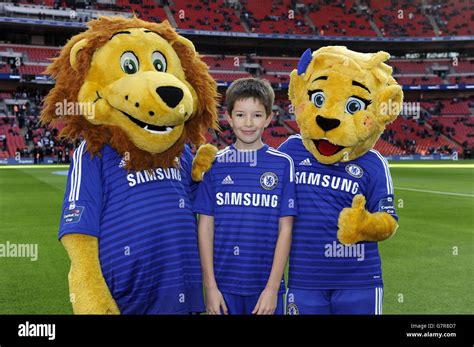 The Chelsea matchday mascot with Stamford the Lion (left) and Bridget ...