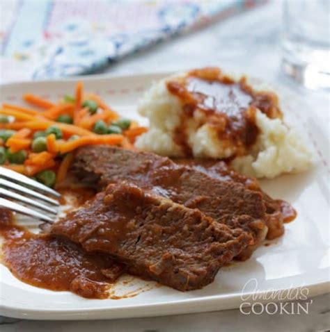 Beef Brisket & Gravy - tender and delicious oven brisket