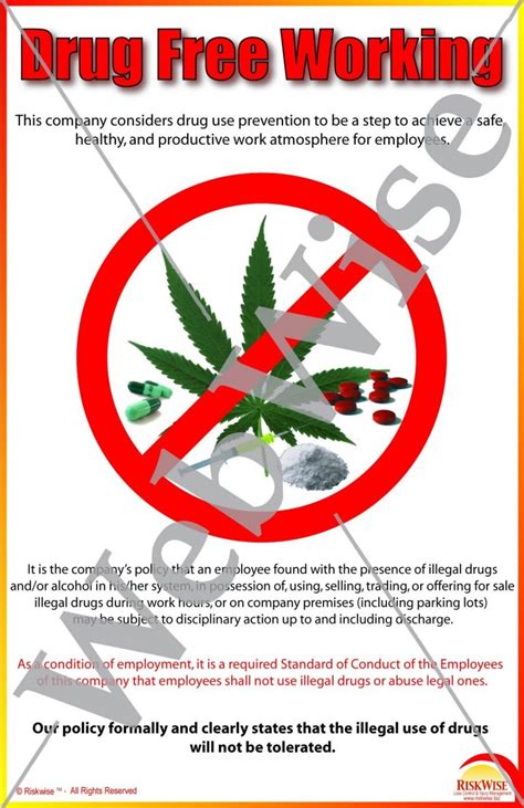 Drug Free Workplace Poster – RiskWise