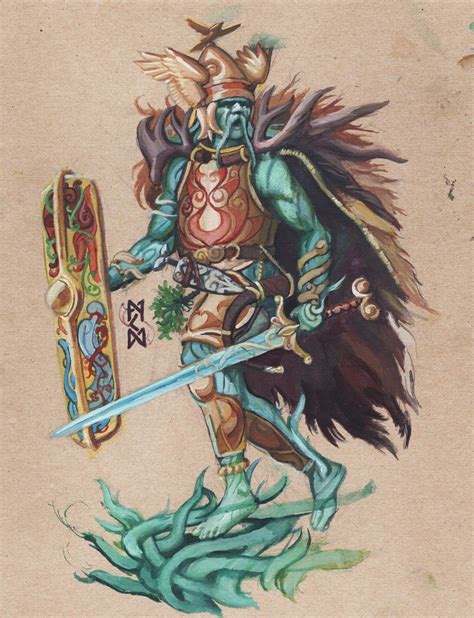 Warhammer Albion - Spirit Warrior by deWitteillustration on DeviantArt