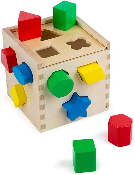 Amazon : Melissa & Doug Shape Sorting Cube Classic Wooden Kids Toy Just $9.59 (Reg : $14.99) (As ...