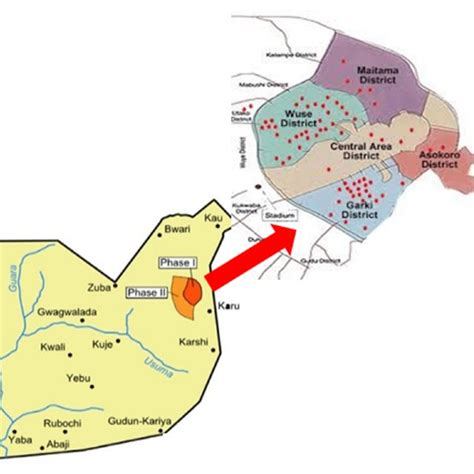 Abuja districts highlight phase 1. | Download Scientific Diagram