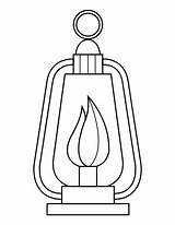 Camping Lantern Coloring Page sketch template
