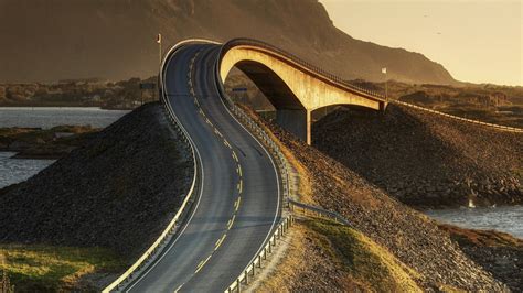 The Storseisundet Bridge at Eide and Averøy, Norway : Microsoft Edge New Tab Image ...