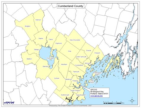 Map Of Cumberland County Maine - U Of A Campus Map