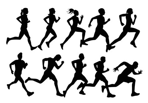 Running Silhouette Vectors 93751 Vector Art at Vecteezy