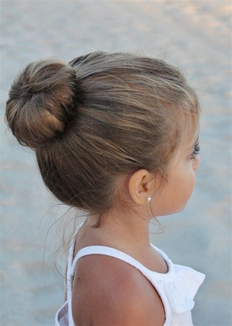 Sock Bun | Little girl hairstyles, Cute little girl hairstyles, Flower ...