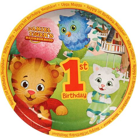 Daniel Tiger 1st Birthday Dinner Plates - Walmart.com - Walmart.com