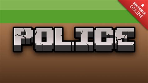 Police | Minecraft 3D | Text Effect Generator