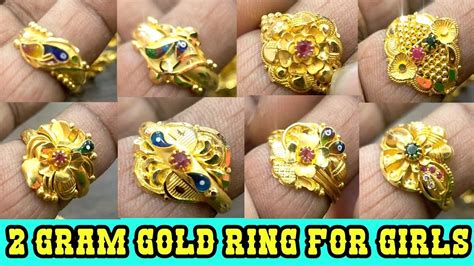 2 Gram Gold Ring For Girls | Handmade Gold Ring - YouTube