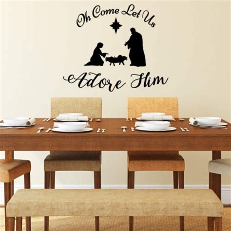 VWAQ Oh Come Let Us Adore Him Nativity Scene Wall Decal, 1 - Kroger