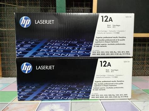 HP 12A Black Original LaserJet Toner Cartridge, Computers & Tech ...