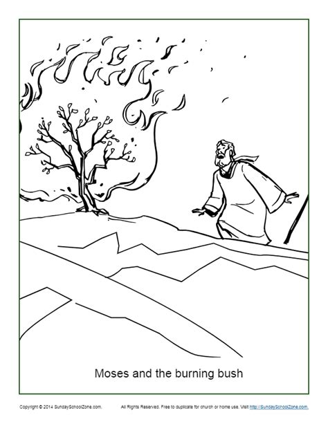 Moses And The Burning Bush Printable Activities - Printable Templates