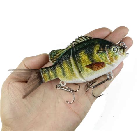 2 Segments Jointed Fishing Lure 13cm 42.7g Rattle Bluegill Glider Swimbait Crankbait Bass Pike ...