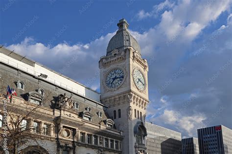 Paris, France - 07.05.22 : The famous facade of the Gare de Lyon in Paris Stock Photo | Adobe Stock