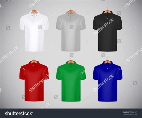 Mens Polo Shirt Template Collection Colors Stock Vector (Royalty Free ...